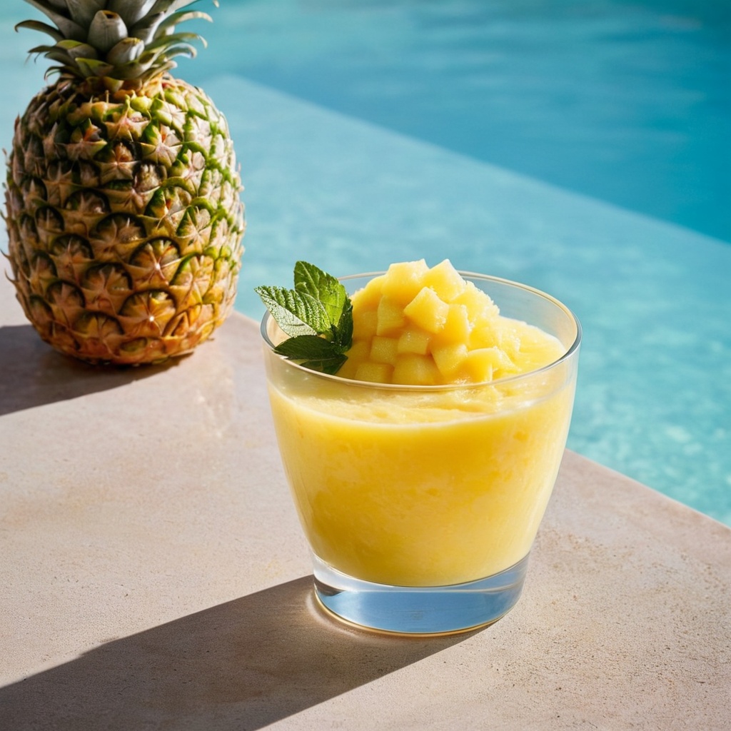 Tropisches Ananas-Sorbet