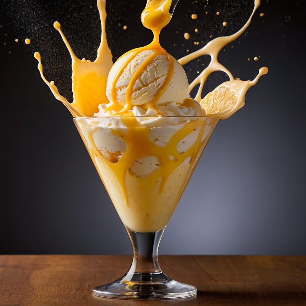 Vanille-Passionsfrucht-Eis